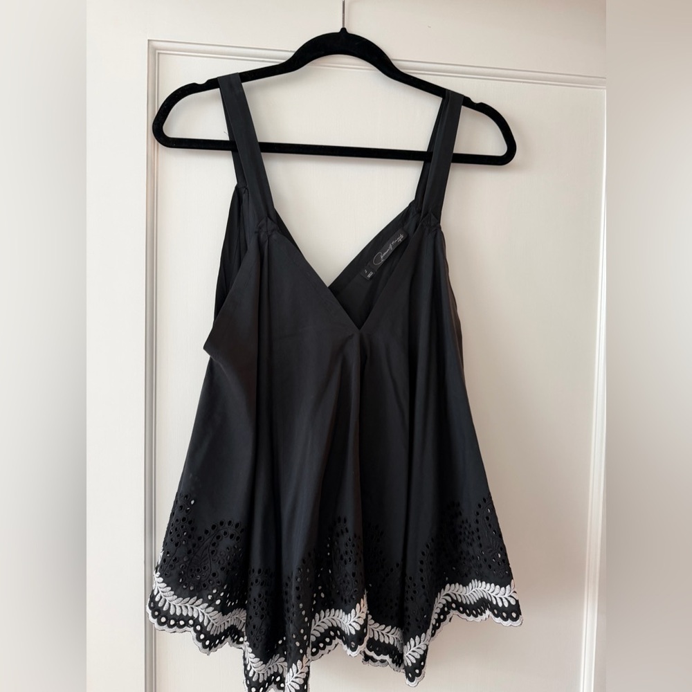 Patterson J. Kincaid Black Camisole with White Trim